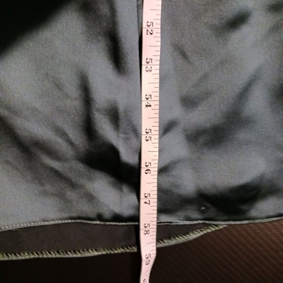 NEW‎ After Six Draped Cowl-Back Princess Line Dress Front Slit Evergreen Size 2 - Picture 14 of 14